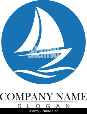 Ocean cruise liner ship silhouette simple linear logo Stock Vector