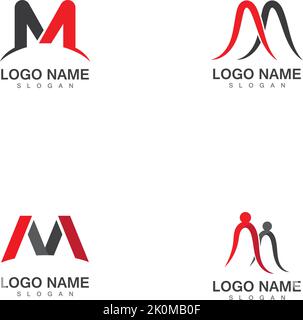 Letter M vector icons such logos Stock Vector