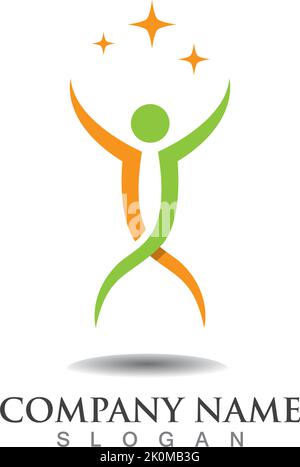 People success logo and symbol vector icon Stock Vector