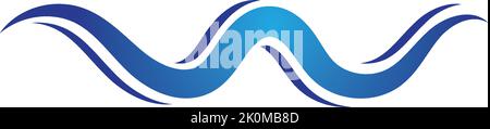 Water wave logo design template Stock Vector