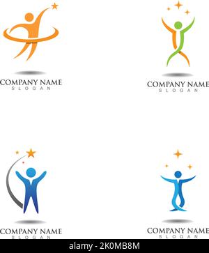 People success logo and symbol vector icon Stock Vector