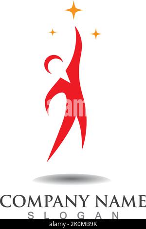 People success logo and symbol vector icon Stock Vector
