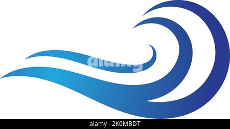 Water wave logo design template Stock Vector