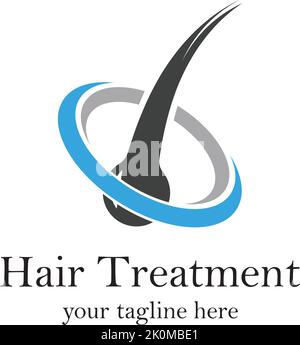 Hair treatment logo vector icon template Stock Vector