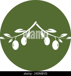 Olive logo template vector icon illustration design Stock Vector