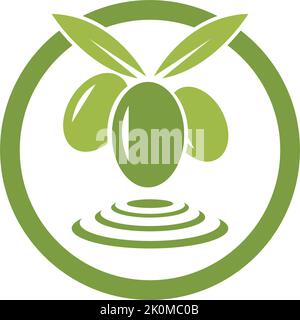 Olive logo template vector icon illustration design Stock Vector