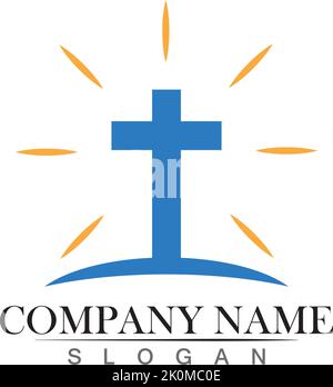 Church logo template design vector illustration Stock Vector