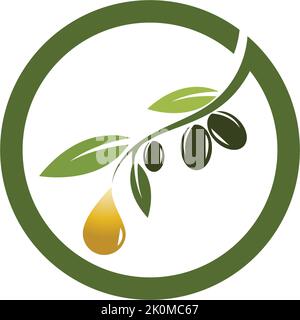 Olive logo template vector icon illustration design Stock Vector