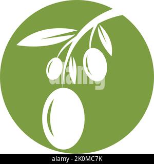 Olive logo template vector icon illustration design Stock Vector