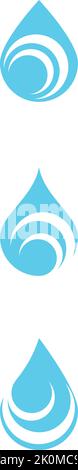 Set of Water drop Logo Template vector illustration design Stock Vector
