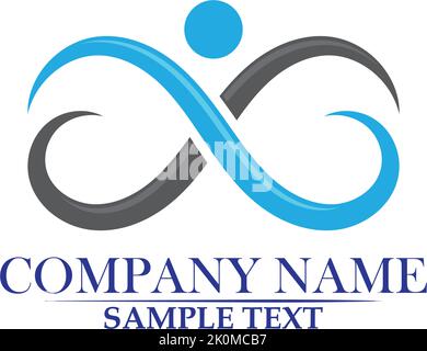 Infinity people Adoption and community care Logo template vector Stock Vector