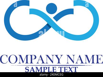 Infinity people Adoption and community care Logo template vector Stock Vector