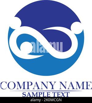 Infinity people Adoption and community care Logo template vector Stock Vector