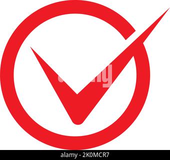 Check mark V Letter Logo Template Stock Vector