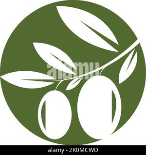Olive logo template vector icon illustration design Stock Vector