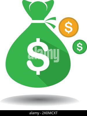 Bag of Money Logo Template, Sack of Money Vector Illustration Stock Vector