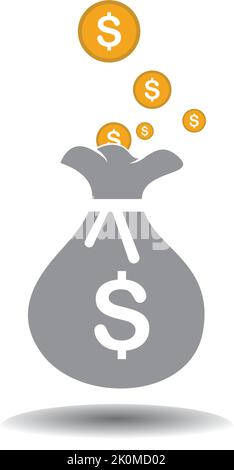 Bag of Money Logo Template, Sack of Money Vector Illustration Stock Vector