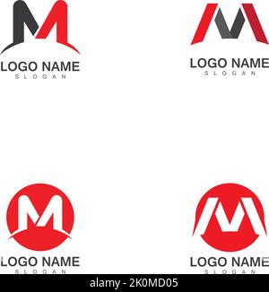 Letter M vector icons such logos Stock Vector