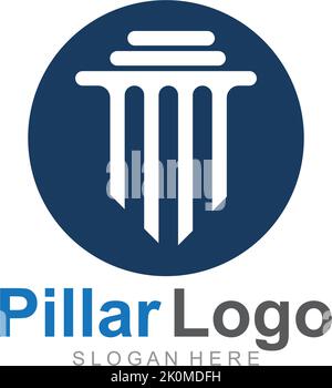Pillar Logo Template,Column Vector Illustration icon Stock Vector