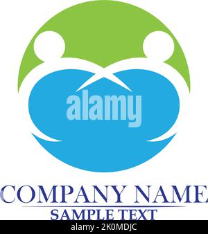 Infinity people Adoption and community care Logo template vector Stock Vector