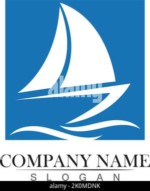 Ocean cruise liner ship silhouette simple linear logo Stock Vector
