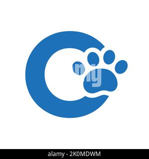 Letter O Dog Logo, Pet Care Logo Design Vector Template Stock Vector