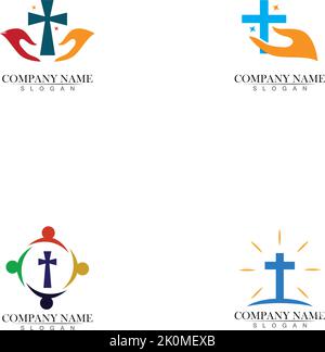 Set of Church logo template design vector illustration Stock Vector ...