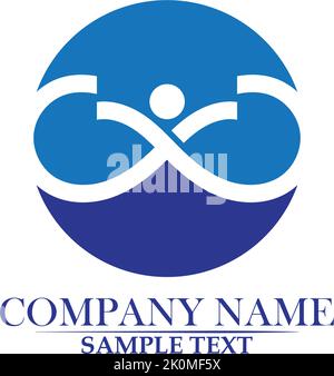 Infinity people Adoption and community care Logo template vector Stock Vector