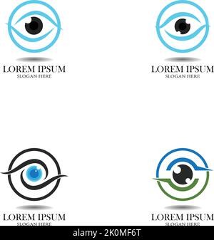 Set  Eye care logo and symbols template vector icons app Stock Vector
