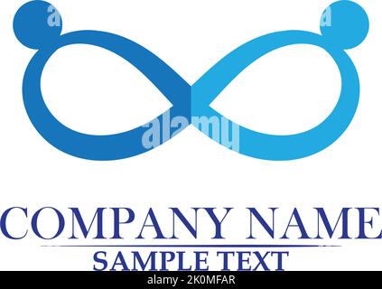 Infinity people Adoption and community care Logo template vector Stock Vector