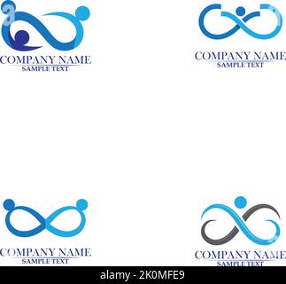 Infinity people Adoption and community care Logo template vector Stock Vector