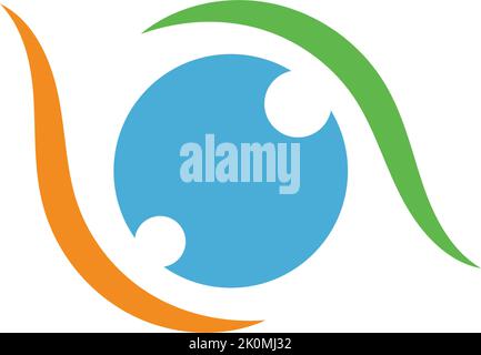 Branding Identity Corporate Eye Care vector logo design icon Stock Vector