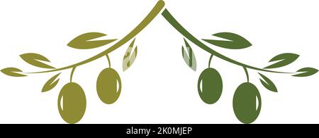 Olive logo template vector icon illustration design Stock Vector