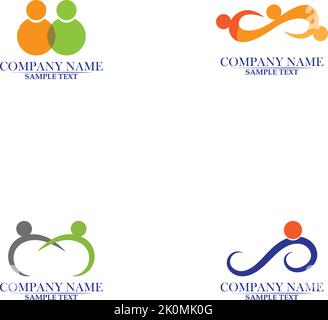 Infinity people Adoption and community care Logo template vector Stock Vector