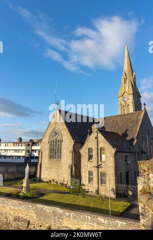 A vertical shot of the Saint Patrick's Cathedral on Bridge Street in Ringsend on a sunny afternoon in Dublin, Ireland. Stock Photo