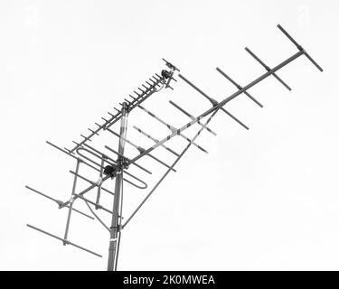 UHF VHF Television Antenna Isolated Stock Photo - Alamy