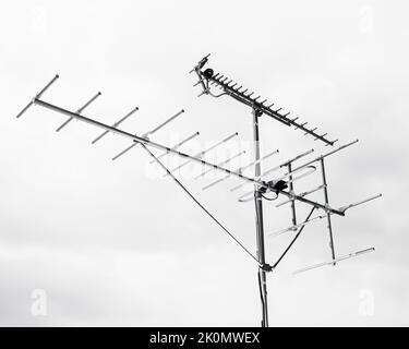 UHF VHF Television Antenna Isolated Stock Photo - Alamy