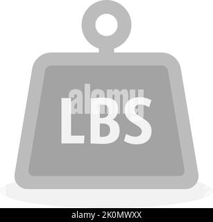 gray simple lbs icon like pound Stock Vector