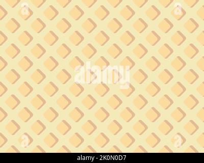 Waffle texture background. Seamless Looped Pattern for Icecream or any Sweets - Checkered Vector Illustration. Stock Vector