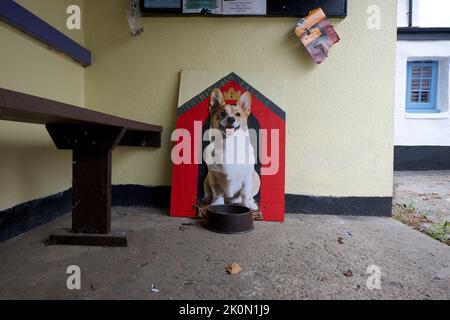 St Teath Cornwall UK 09 12 2022 Queen Elizabeth II Corgi Tribute Stock Photo