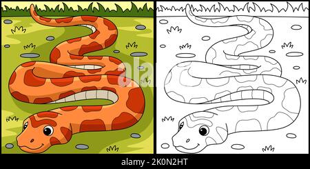 Corn Snake Animal Coloring Page for Kids Stock Vector Image & Art - Alamy