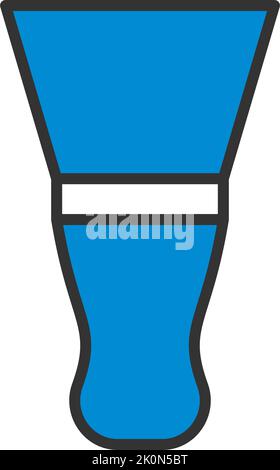Putty Knife Icon. Editable Bold Outline With Color Fill Design. Vector Illustration. Stock Vector