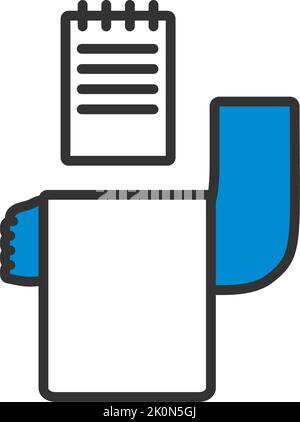 Waiter Take Oder Icon. Editable Bold Outline With Color Fill Design. Vector Illustration. Stock Vector