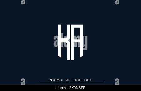 Alphabet letters Initials Monogram logo KA , AK Stock Vector