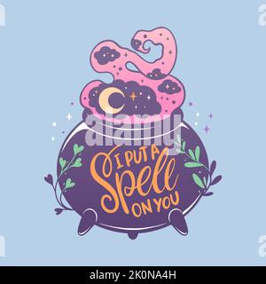 I put a spell on you - funny saying for halloween Vector Image