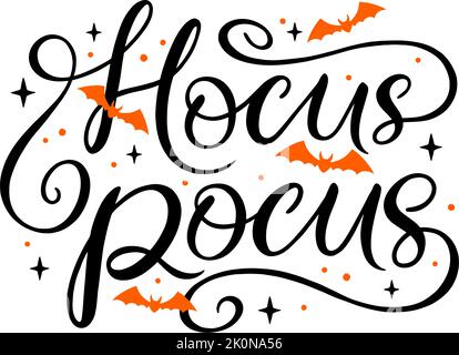 Hocus Pocus Halloween lettering Stock Vector