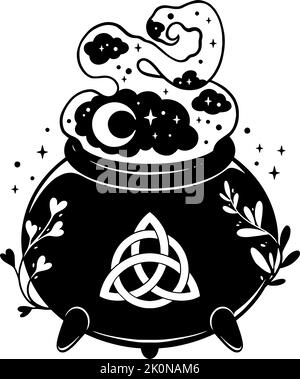 witchs cauldron Halloween vector illustration Stock Vector