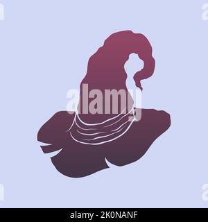 Witch hat icon. Halloween costume. Vector illustration Stock Vector