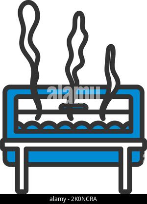 Chafing Dish Icon. Editable Bold Outline With Color Fill Design. Vector Illustration. Stock Vector
