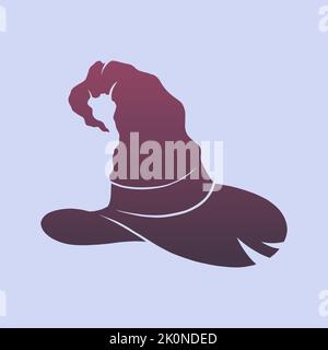 Witch hat icon. Halloween costume. Vector illustration Stock Vector